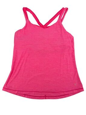 Danskin Now Neon Pink Racerback Dri More Athletic Tank Top Size Large Women’s
